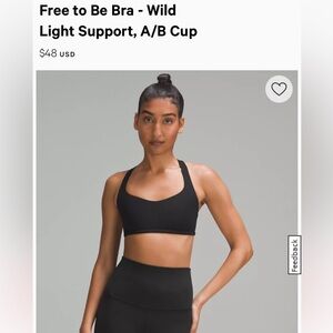 Lot of 2 Free to Be bras by Lululemon! These are great. Size 6-8 medium.